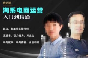 2023手淘搜索实操课+体系化课程，起店起单品实操视频课程
