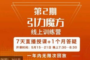 洪七·引力魔方线上训练营【第2期】五月新课，7天打通你开引力魔方的任督二脉