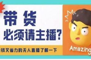 《淘宝无人直播带货0基础教程》手把手教你无人直播，省钱又省力