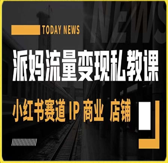 派妈流量变现私教课，小红书赛道IP  商业  店铺 