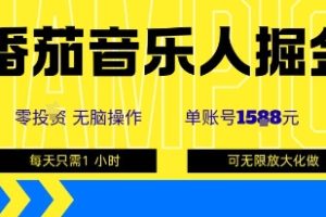 番茄音乐人掘金，单账号最高可撸1k+，可无限矩阵去做，零投入