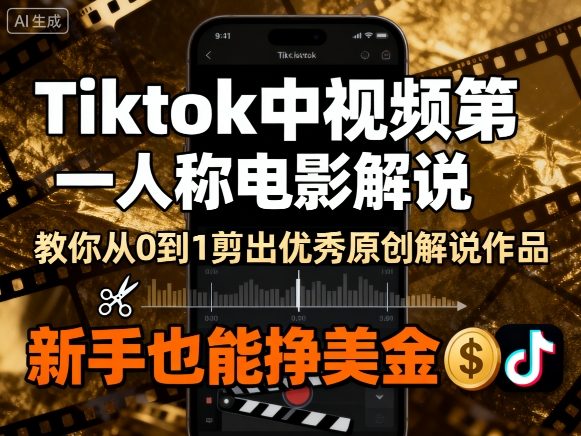 Tiktok中视频第一人称电影解说,教你从0到1剪出一个优秀的原创解说作品,新手也能挣美金插图 Tiktok中视频第一人称电影解说,教你从0到1剪出一个优秀的原创解说作品,新手也能挣美金