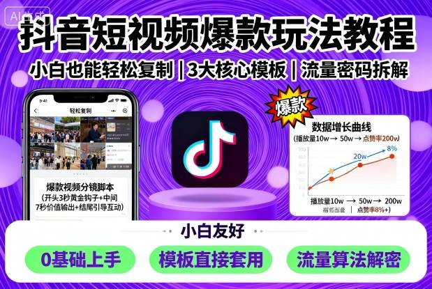 抖音短视频爆款玩法教程,小白也能轻松复制插图 抖音短视频爆款玩法教程,小白也能轻松复制