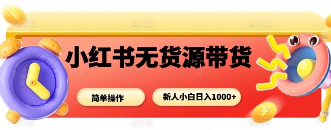 小红书无货源带货项目,简单无脑,新人小白日入多张插图 小红书无货源带货项目,简单无脑,新人小白日入多张