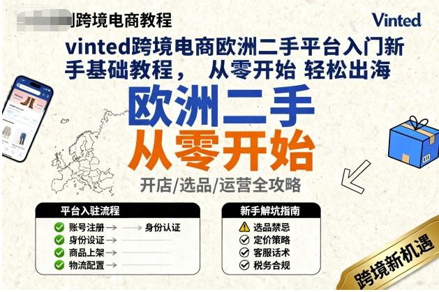 vinted跨境电商欧洲二手平台入门新手基础教程,从零开始轻松出海插图 vinted跨境电商欧洲二手平台入门新手基础教程,从零开始轻松出海
