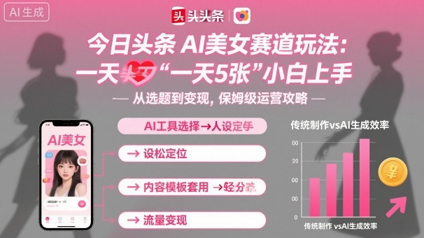 今日头条AI美女赛道玩法,一天轻松5张,小白轻松上手插图 今日头条AI美女赛道玩法,一天轻松5张,小白轻松上手