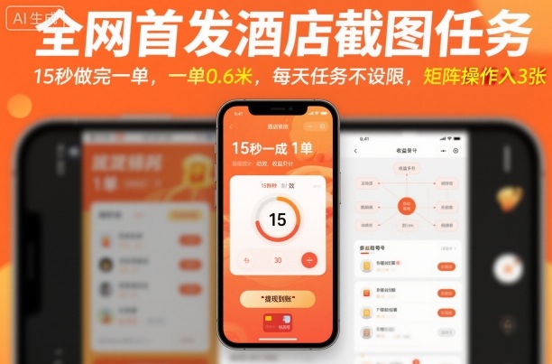 全网首发酒店截图任务,15秒做完一单,一单0.6米,每天任务不设限,矩阵操作日入3张【揭秘】插图 全网首发酒店截图任务,15秒做完一单,一单0.6米,每天任务不设限,矩阵操作日入3张【揭秘】