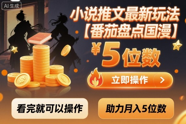 小说推文最新玩法,助力月入5位数【番茄盘点国漫】玩法,看完就可以操作插图 小说推文最新玩法,助力月入5位数【番茄盘点国漫】玩法,看完就可以操作