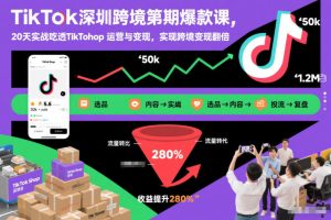 TikTok深圳跨境第2期爆款课，20天实战吃透TikTok Shop运营与变现，实现跨境变现翻倍